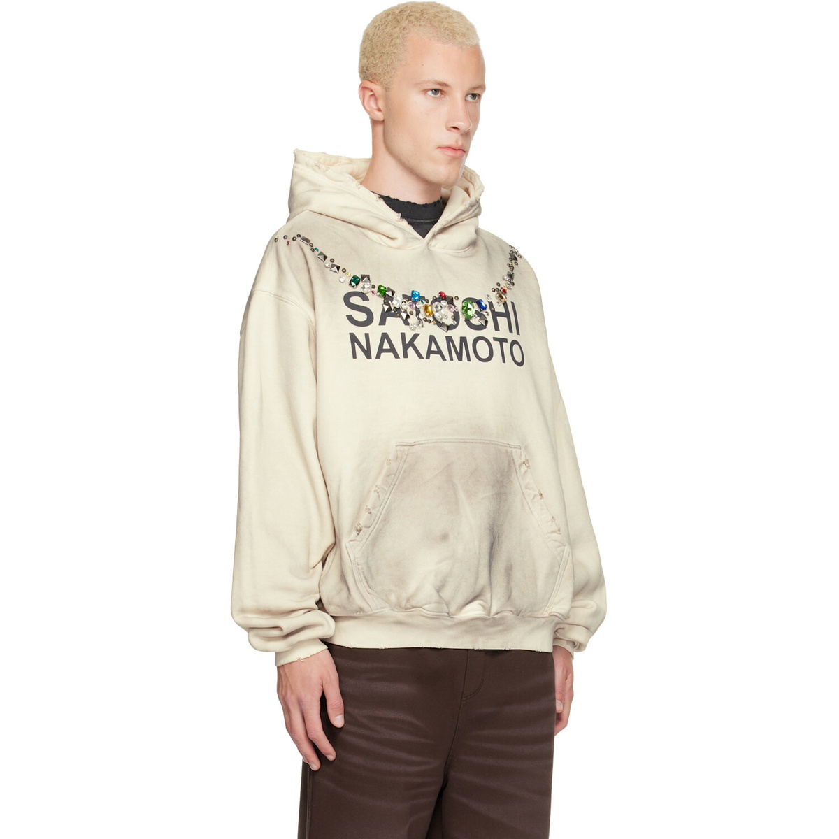Satoshi Nakamoto Off-White Necklace Hoodie