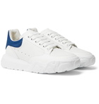 Alexander McQueen - Exaggerated-Sole Suede-Trimmed Leather Sneakers - White