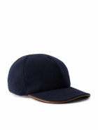 Kiton - Leather-Trimmed Cashmere Baseball Cap
