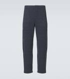 God's True Cashmere Herringbone checked cashmere straight pants