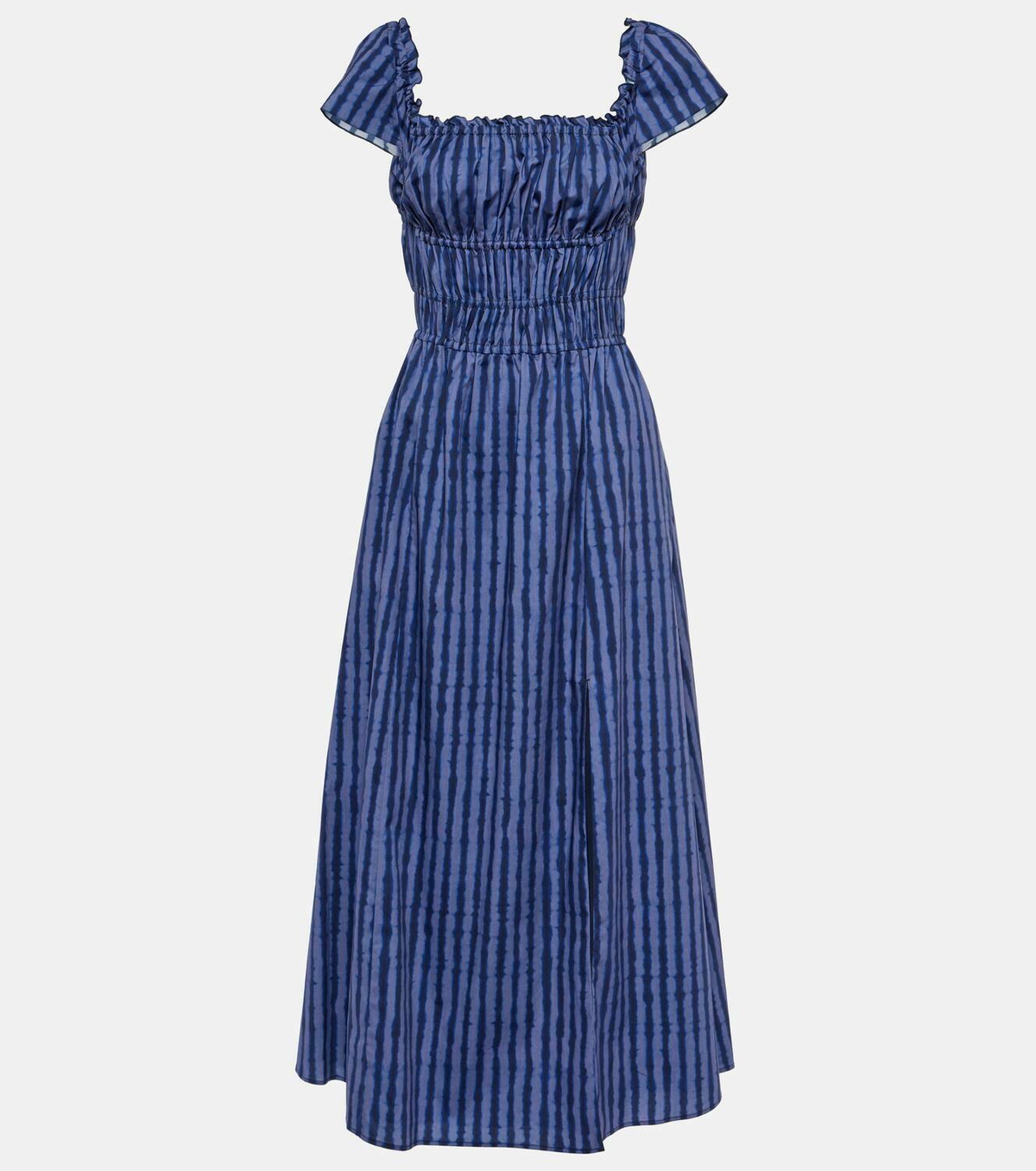 Altuzarra Ruched cotton-blend midi dress Altuzarra