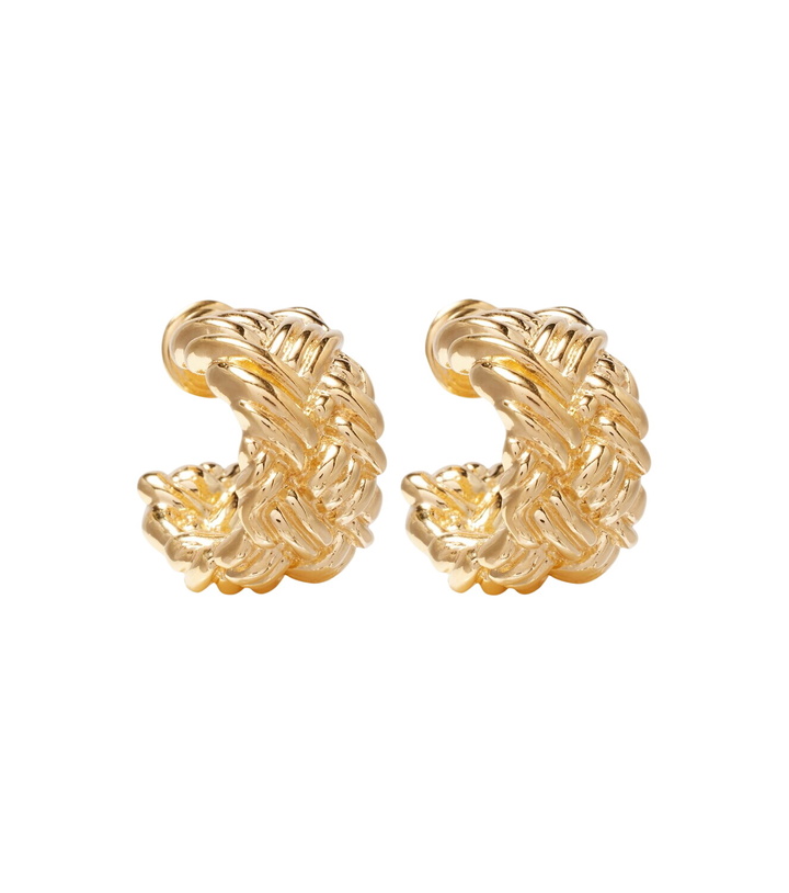 Photo: Bottega Veneta Intreccio Large gold-plated earrings