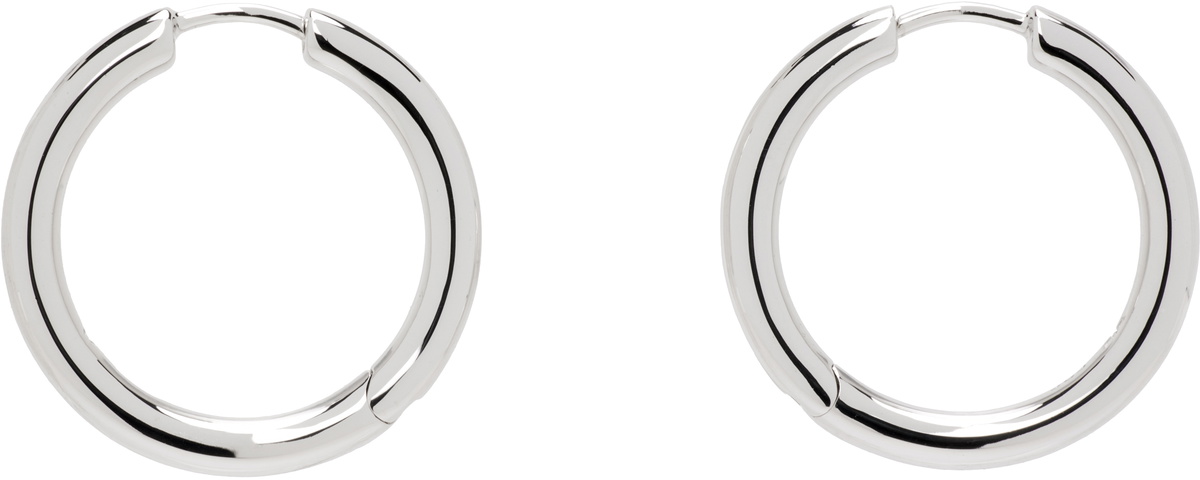 Tom Wood Silver Oyster Hoops Small Earrings Tom Wood