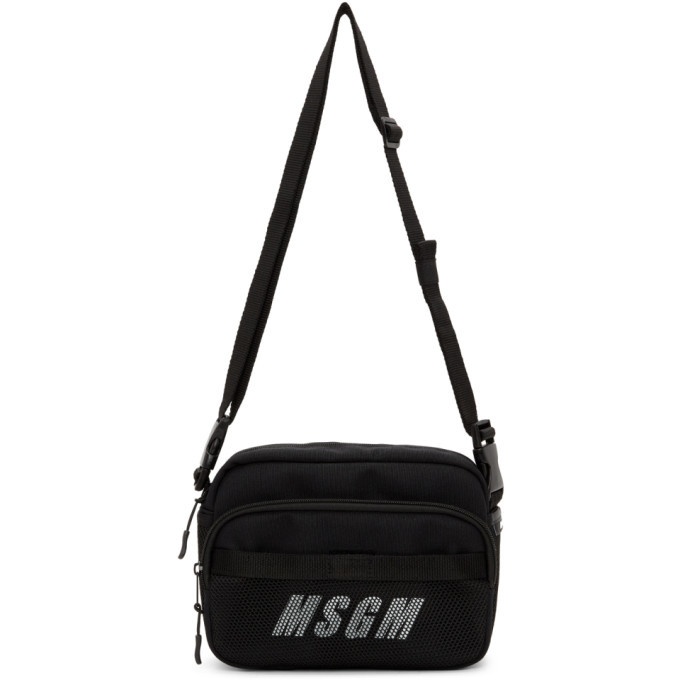 Photo: MSGM Black Logo Messenger Bag