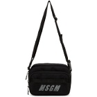 MSGM Black Logo Messenger Bag