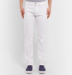 Incotex - Textured Stretch-Cotton Jeans - Men - White