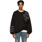 Amiri Black Glitter Snake Sweatshirt