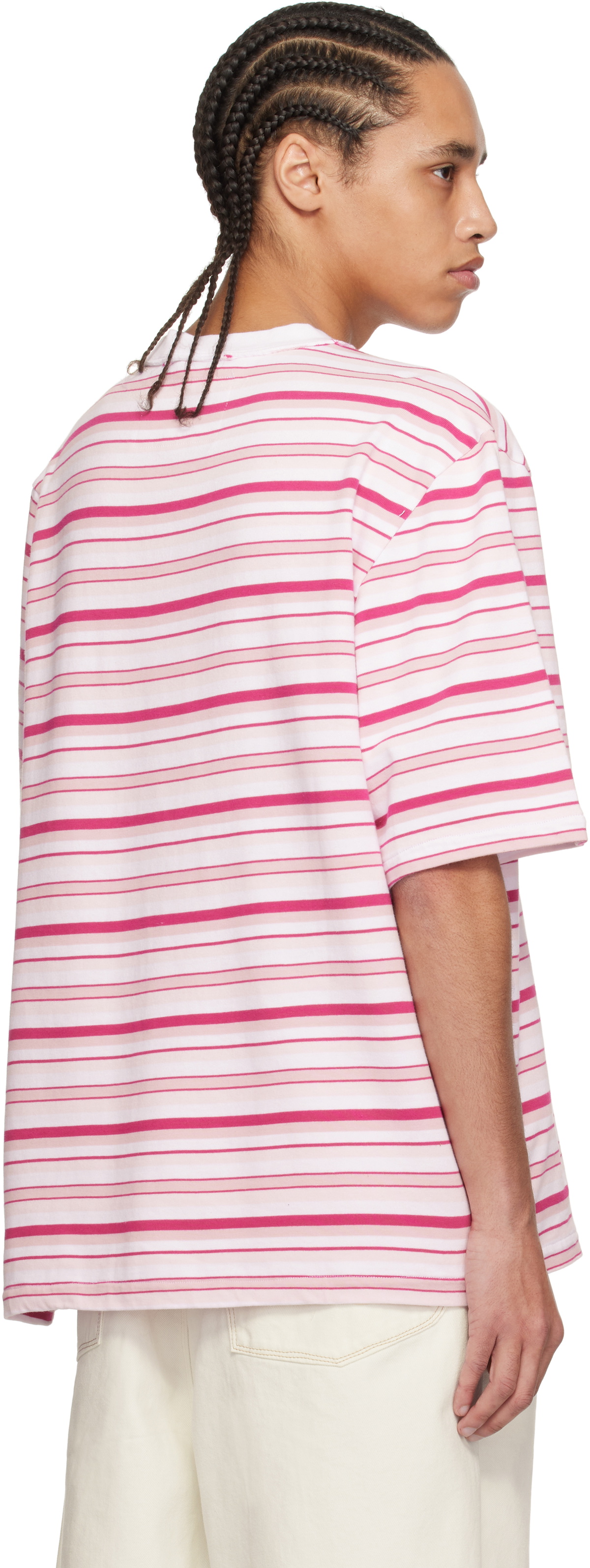 Camiel Fortgens Pink & White Big Heavy Jersey T-shirt