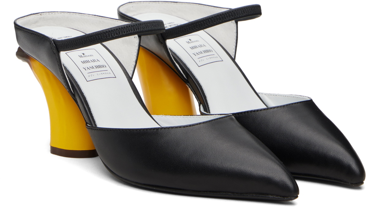 Maison MIHARA YASUHIRO Black Banana Mule Heels