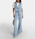 7 For All Mankind Pleated denim jumpsuit