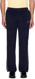 Sporty & Rich Navy New Serif Track Pants