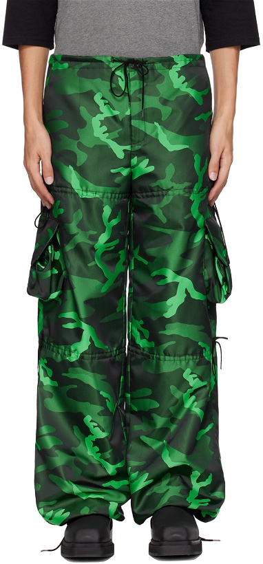 Photo: Anna Sui SSENSE Exclusive Green Camouflage Cargo Pants