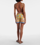 Etro Printed cotton and silk shorts