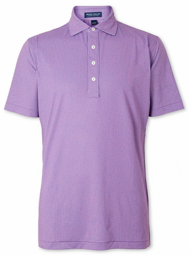 Photo: Peter Millar - Signature Printed Stretch-Jersey Golf Polo Shirt - Purple