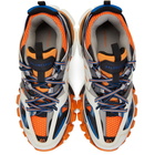 Balenciaga Grey and Orange Track Sneakers