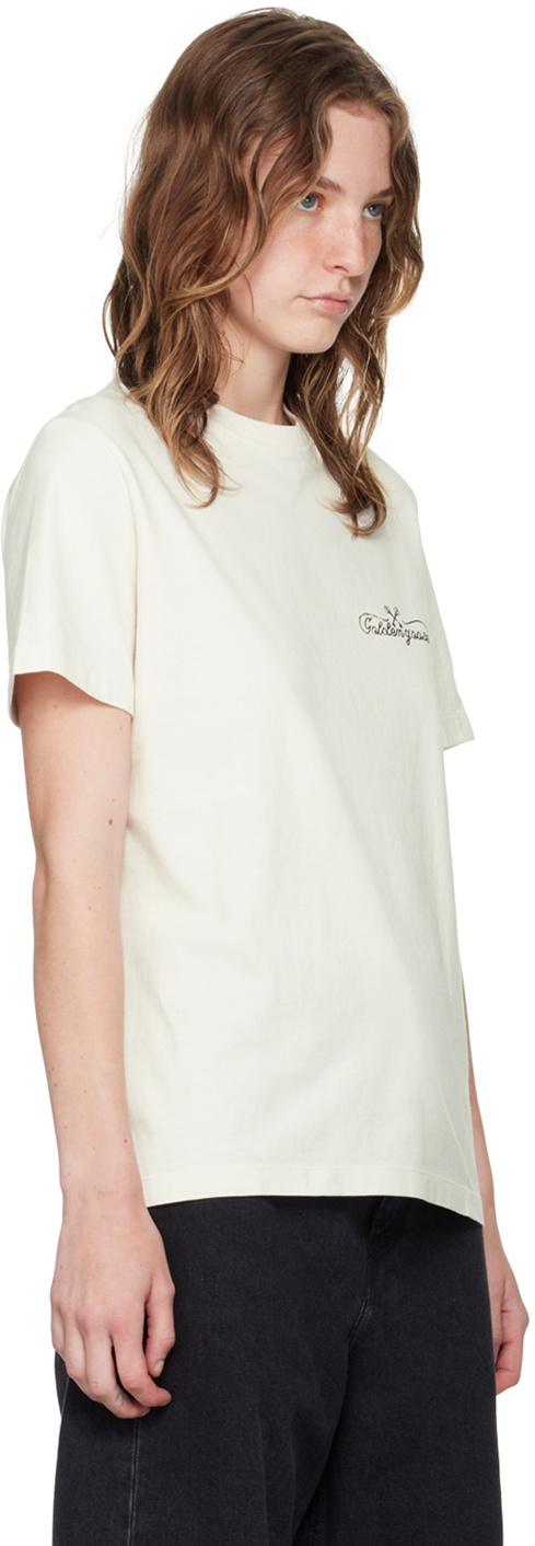 Golden Goose Off-White Printed Logo T-Shirt