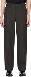 Helmut Lang Khaki Cinch Strap Trousers