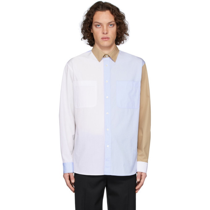 Photo: JW Anderson White and Blue Chest Pockets Shirt