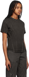 Hyein Seo Black Exposed Seam T-Shirt