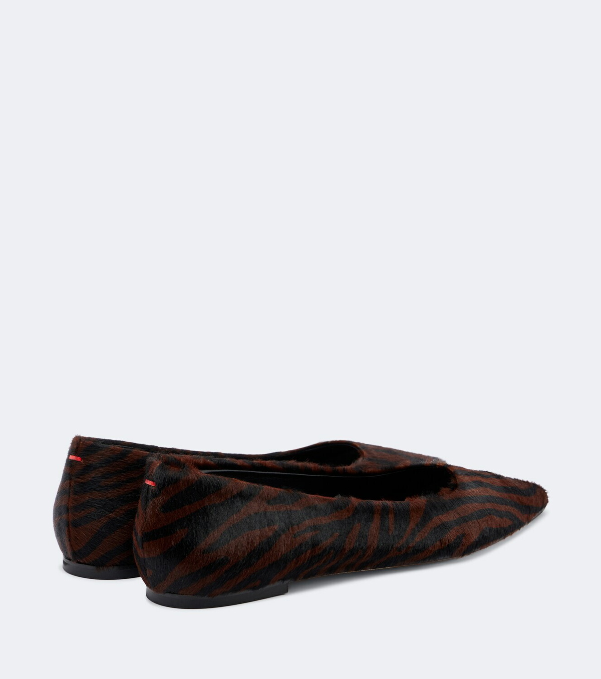 Aeyde Cassy zebra-print calf hair ballet flats