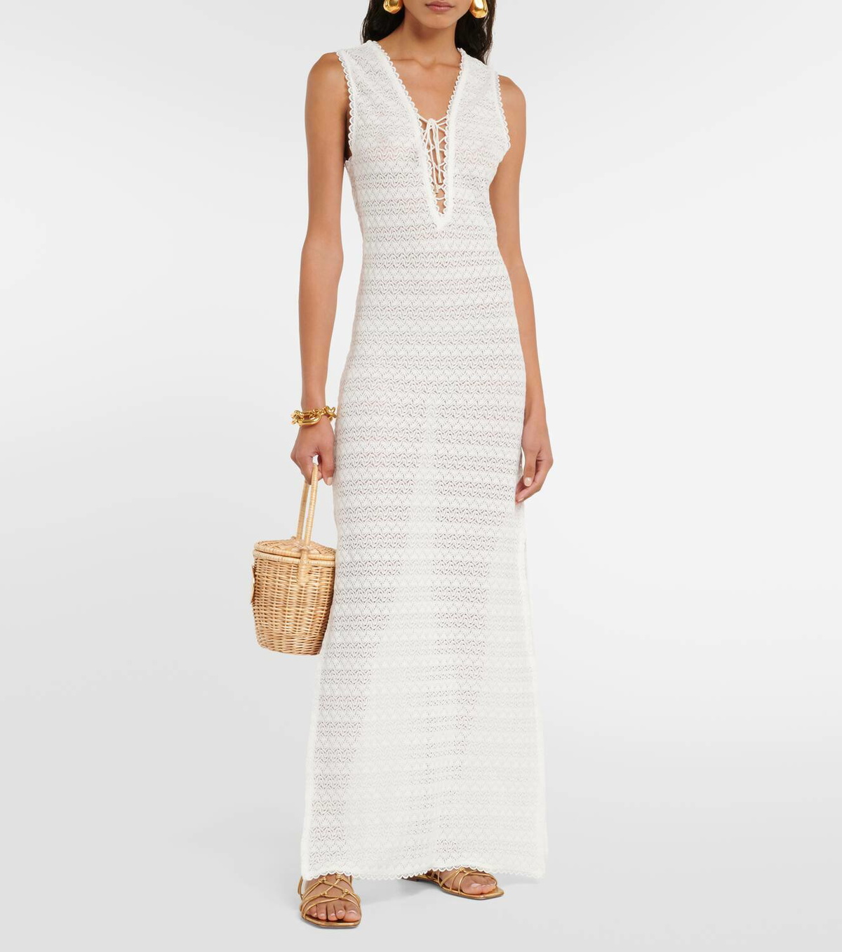 Melissa Odabash Dune Short Crochet Skirt- Rose main image 0