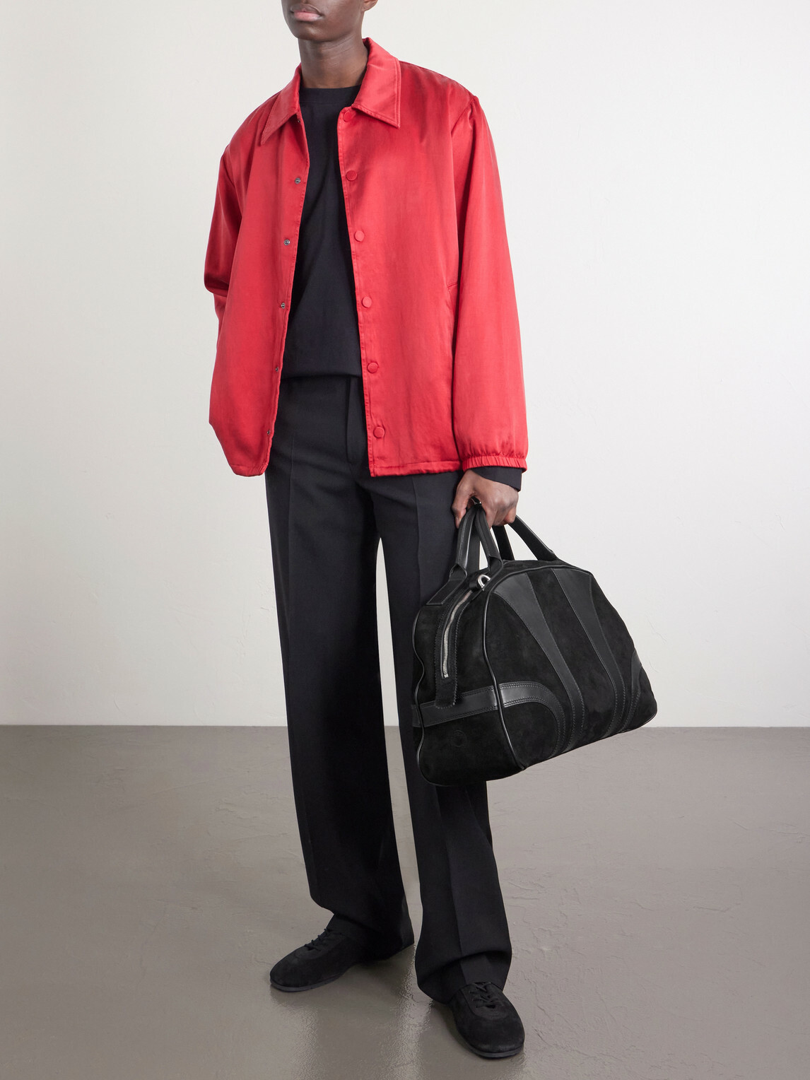 Dries Van Noten - Suede and Leather Duffle Bag