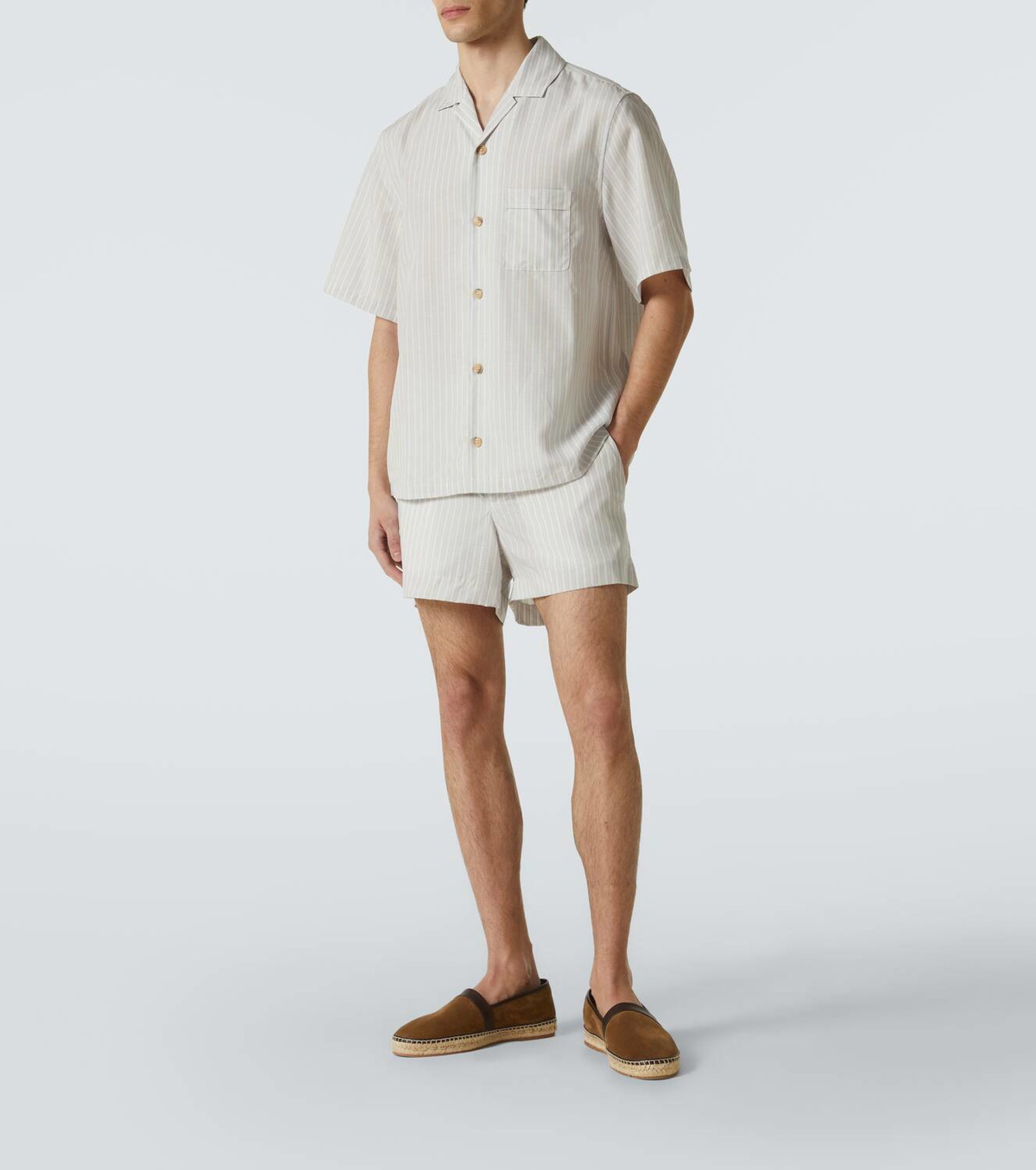 King & Tuckfield '70s striped shorts