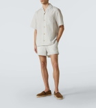 King & Tuckfield '70s striped shorts