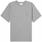 Maison Kitsuné Men's Bold Fox Head Patch Comfort T-Shirt in Medium Grey Melange