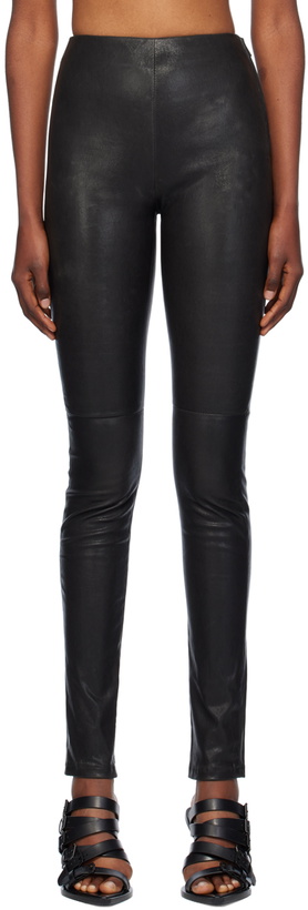 Photo: Ann Demeulemeester Black Florence Leather Legging Pants