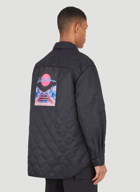 Neon Universe Quilted Jacket in Black