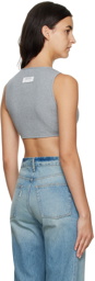 GAUCHERE Gray Cropped Tank Top