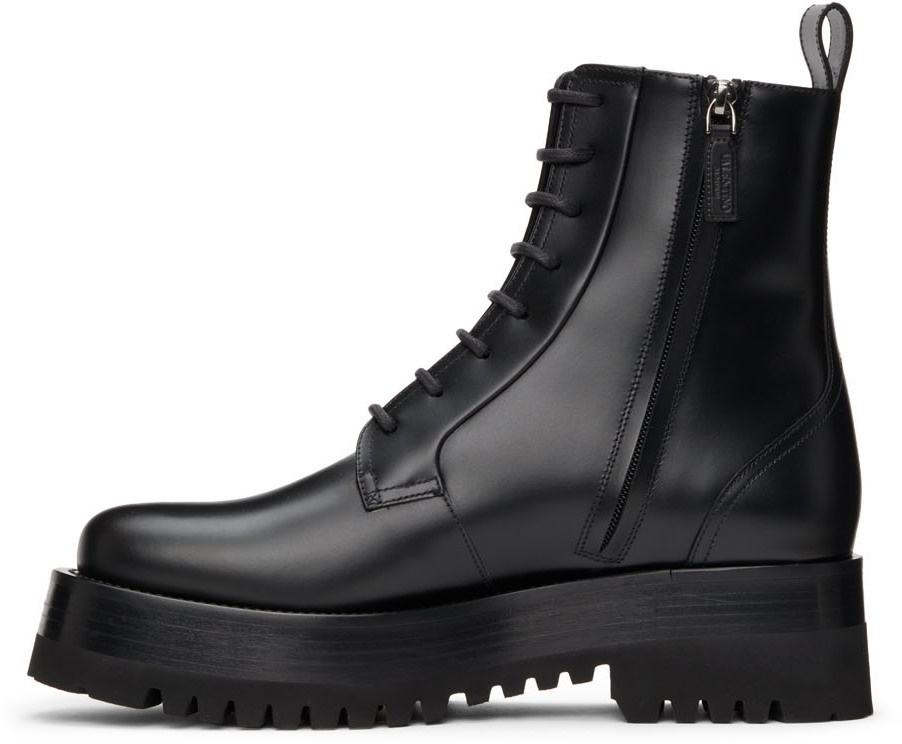 Valentino Garavani Untitled Leather Combat Boots