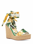 DOLCE & GABBANA - 90mm Lolita Satin Espadrille Wedges