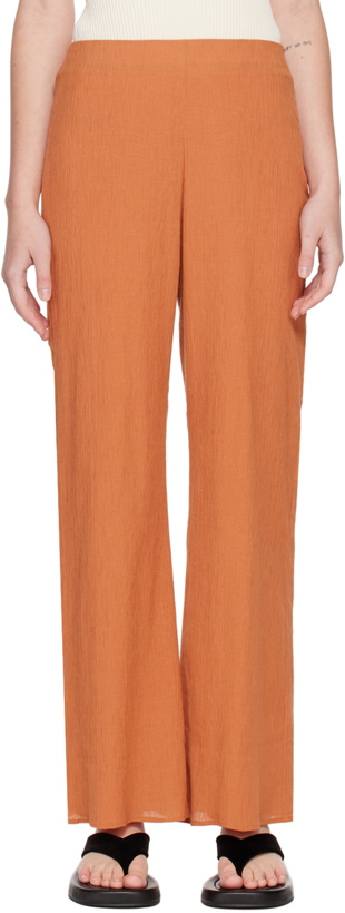 Photo: Missing You Already Orange Textured Lounge Pants