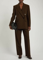 Esse Studios Onus Double-breasted Woven Blazer Bronze