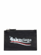 BALENCIAGA Printed Leather Zip Wallet