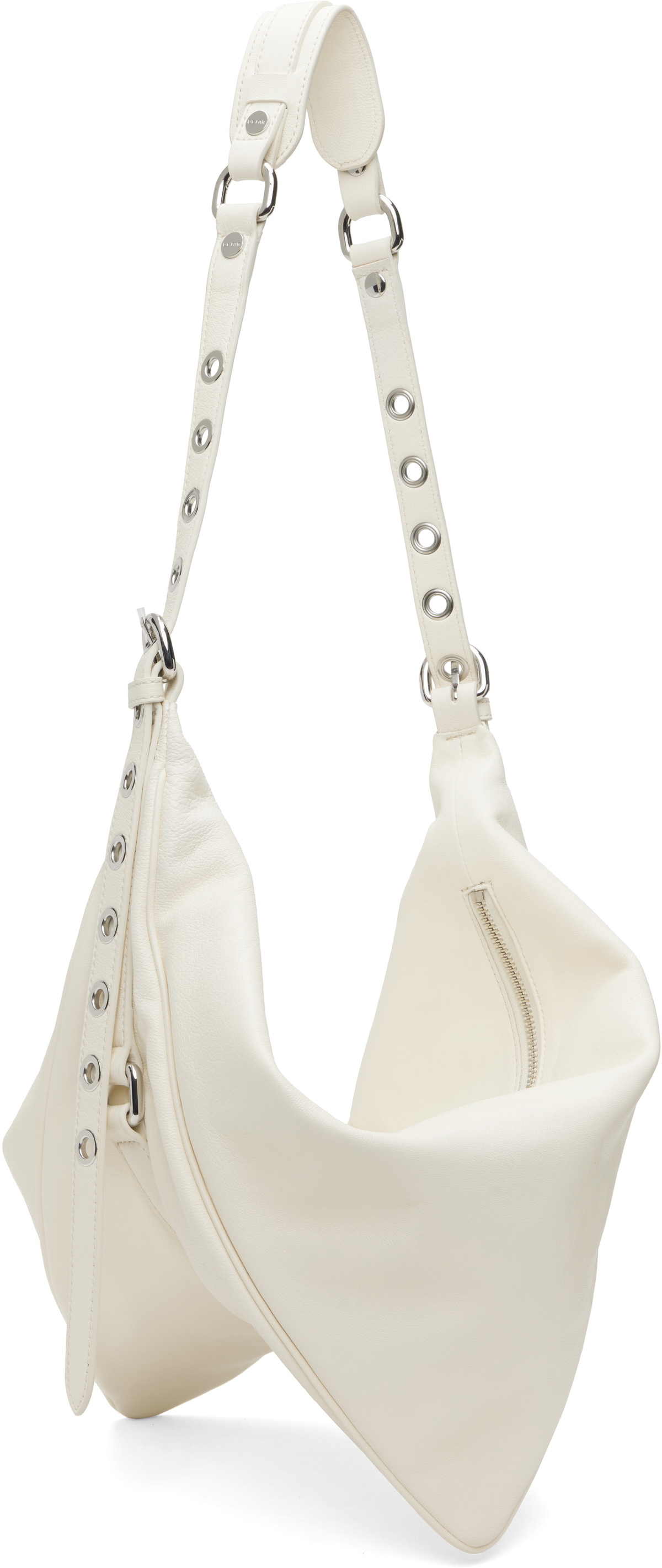 BY FAR Off-White Trayana Washed Leather Bag