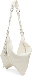 BY FAR Off-White Trayana Washed Leather Bag