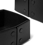 Métier - Set of Three Reversible Collapsible Full-Grain Leather Boxes - Black