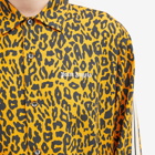 Palm Angels Men's Leopard Track Shirt in Orange