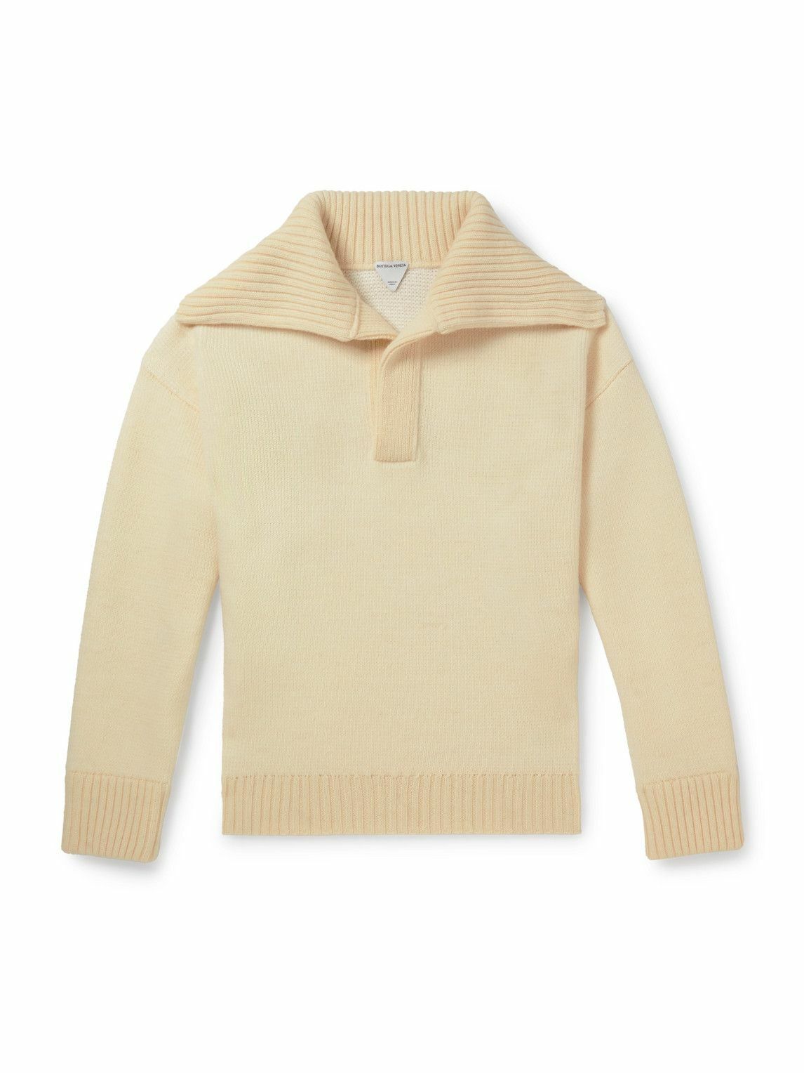 Bottega Veneta - Shawl-Collar Wool Sweater - Neutrals