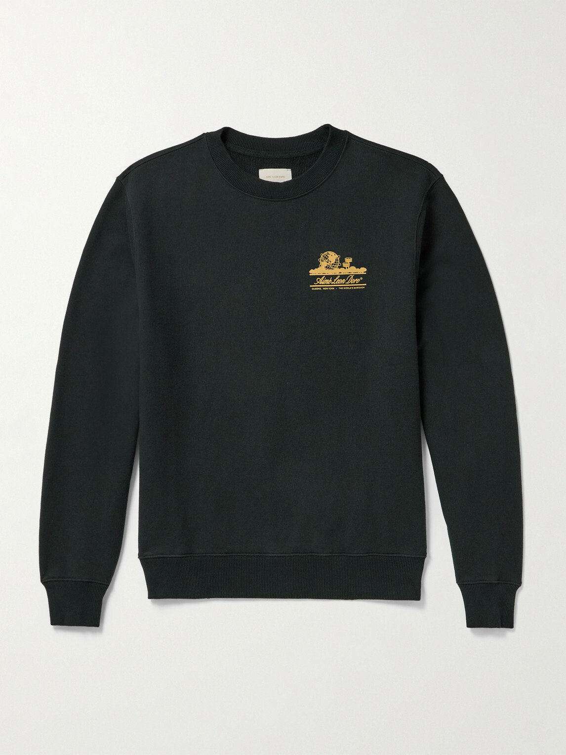 Aimé Leon Dore - Unisphere Logo-Print Cotton-Jersey Sweatshirt - Black