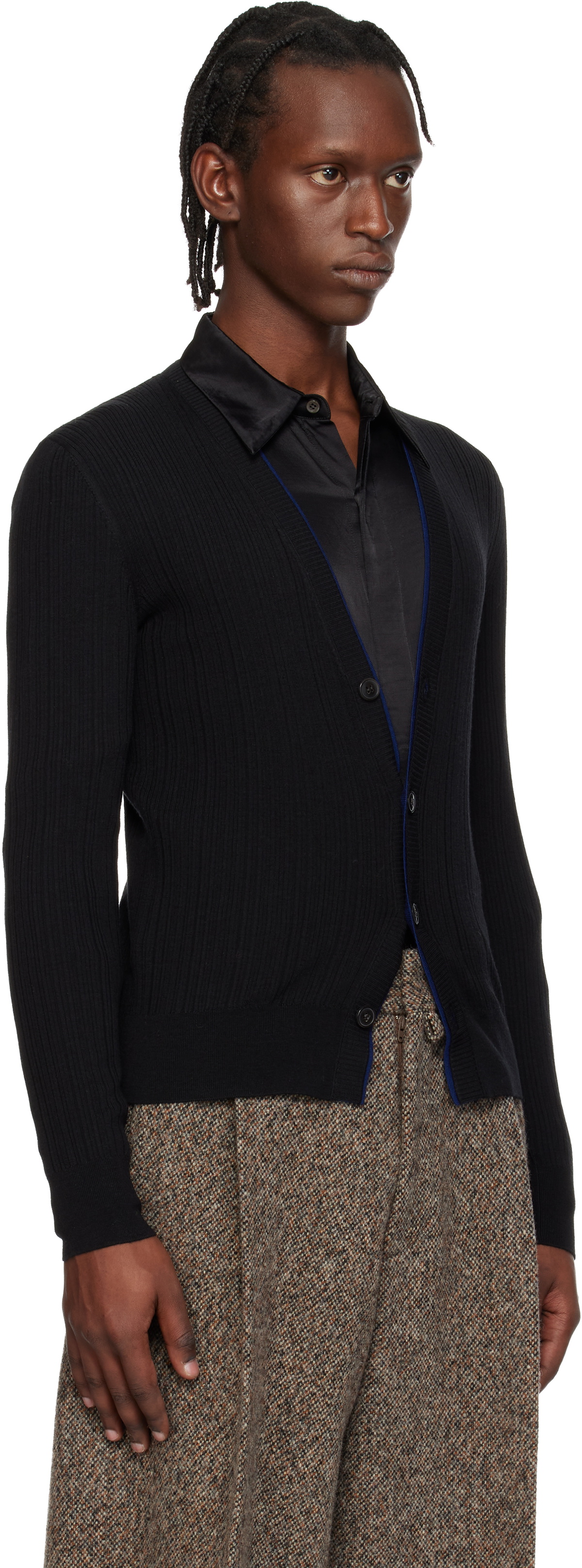 Dries Van Noten Black Wool Cardigan