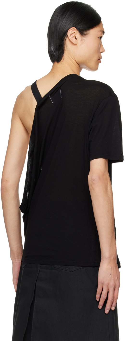 Black drop shoulder online t shirt