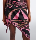 Pucci Dune asymmetric silk twill miniskirt