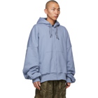 A. A. Spectrum Blue Monk Zip-Up Hoodie