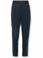 Altea - Tapered Wool-Blend Twill Trousers - Blue