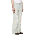 COÛT DE LA LIBERTÉ Blue Jimmy Crispy Rigid Denim Flare Jeans