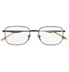 Gucci - Square-Frame Black and Gold-Tone Optical Glasses - Black